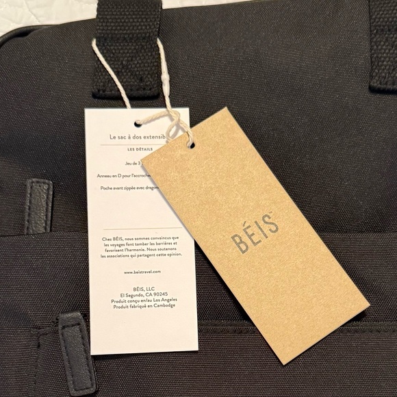 Beis The Expandable Backpack in Black - Picture 7 of 7